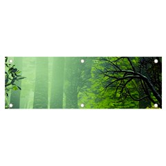 Trees Forest Artwork Nature Beautiful Landscape Banner And Sign 6  X 2  by Sarkoni