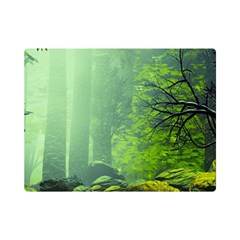 Trees Forest Artwork Nature Beautiful Landscape Premium Plush Fleece Blanket (mini) by Sarkoni