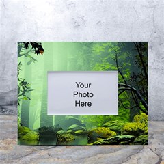 Trees Forest Artwork Nature Beautiful Landscape White Tabletop Photo Frame 4 x6  by Sarkoni