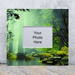 Trees Forest Artwork Nature Beautiful Landscape White Wall Photo Frame 5  X 7  by Sarkoni