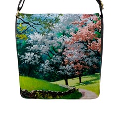 Anime Scenery Landscape Flap Closure Messenger Bag (l) by Sarkoni