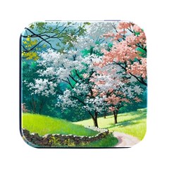 Anime Scenery Landscape Square Metal Box (black) by Sarkoni