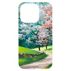 Anime Scenery Landscape Iphone 14 Pro Black Uv Print Case by Sarkoni