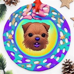 Chow Dog – Round Filigree Ornament