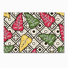 Leaves Foliage Batik Seamless Postcards 5  X 7  (pkg Of 10) by Sarkoni