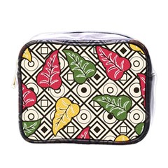 Leaves Foliage Batik Seamless Mini Toiletries Bag (one Side) by Sarkoni