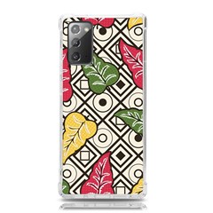 Leaves Foliage Batik Seamless Samsung Galaxy Note 20 Tpu Uv Case by Sarkoni