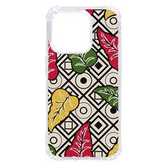 Leaves Foliage Batik Seamless Iphone 14 Pro Tpu Uv Print Case