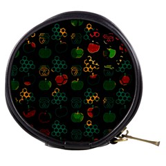 Apples Honey Honeycombs Pattern Mini Makeup Bag