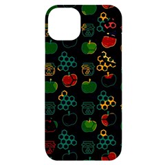 Apples Honey Honeycombs Pattern Iphone 14 Plus Black Uv Print Case by Sarkoni