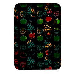 Apples Honey Honeycombs Pattern Rectangular Glass Fridge Magnet (4 Pack)