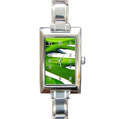 Golf Course Par Green Rectangle Italian Charm Watch by Sarkoni