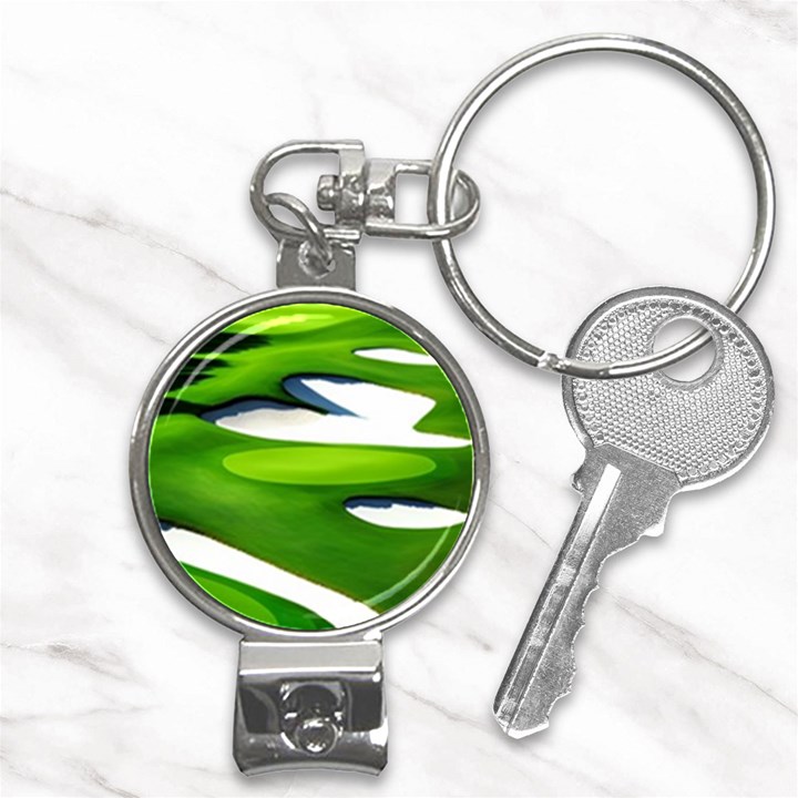 Golf Course Par Green Nail Clippers Key Chain