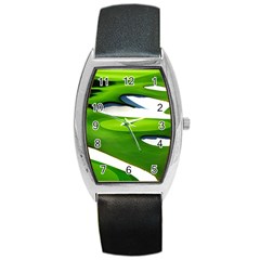 Golf Course Par Green Barrel Style Metal Watch by Sarkoni