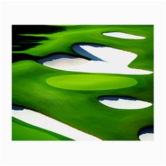 Golf Course Par Green Small Glasses Cloth by Sarkoni