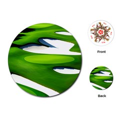 Golf Course Par Green Playing Cards Single Design (round) by Sarkoni