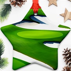 Golf Course Par Green Star Ornament (two Sides) by Sarkoni