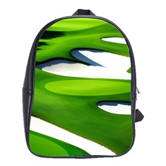 Golf Course Par Green School Bag (large) by Sarkoni