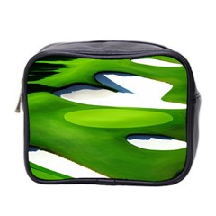 Golf Course Par Green Mini Toiletries Bag (two Sides) by Sarkoni