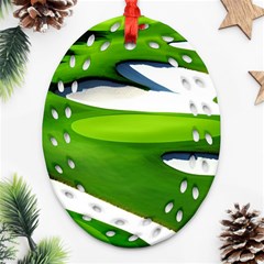 Golf Course Par Green Ornament (oval Filigree) by Sarkoni