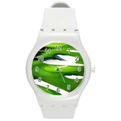 Golf Course Par Green Round Plastic Sport Watch (m) by Sarkoni