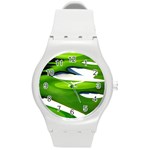 Golf Course Par Green Round Plastic Sport Watch (M) Front