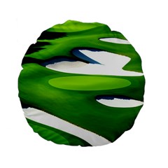 Golf Course Par Green Standard 15  Premium Flano Round Cushions by Sarkoni