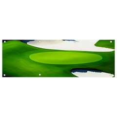 Golf Course Par Green Banner And Sign 9  X 3 