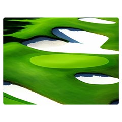 Golf Course Par Green Two Sides Premium Plush Fleece Blanket (extra Small) by Sarkoni