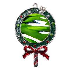 Golf Course Par Green Metal X mas Lollipop With Crystal Ornament