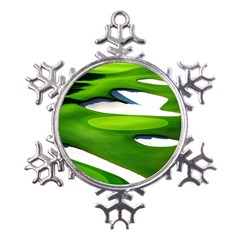 Golf Course Par Green Metal Large Snowflake Ornament by Sarkoni