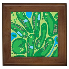 Golf Course Par Golf Course Green Framed Tile by Sarkoni