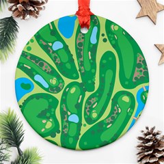 Golf Course Par Golf Course Green Ornament (round) by Sarkoni