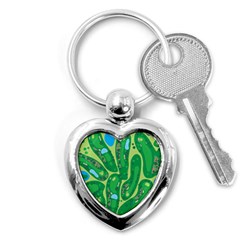 Golf Course Par Golf Course Green Key Chain (heart) by Sarkoni