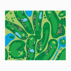 Golf Course Par Golf Course Green Small Glasses Cloth by Sarkoni