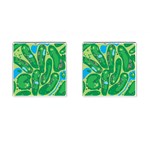 Golf Course Par Golf Course Green Cufflinks (Square) Front(Pair)