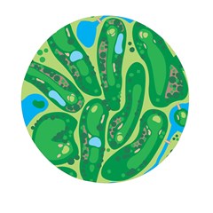 Golf Course Par Golf Course Green Mini Round Pill Box by Sarkoni