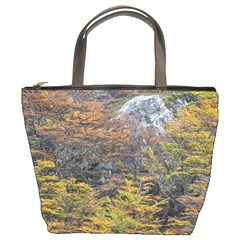 Wilderness Palette, Tierra Del Fuego Forest Landscape, Argentina Bucket Bag by dflcprintsclothing