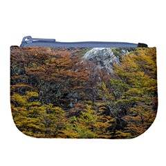 Wilderness Palette, Tierra Del Fuego Forest Landscape, Argentina Large Coin Purse by dflcprintsclothing