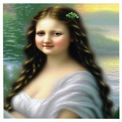 Girl Monalisa – Wooden Puzzle Square by mydreamshopping