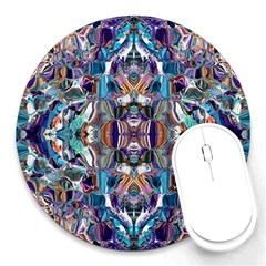  Over The Delta  Round Mousepad by kaleidomarblingart