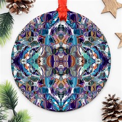  Over The Delta  Ornament (round) by kaleidomarblingart