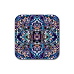  Over The Delta  Rubber Coaster (square) by kaleidomarblingart