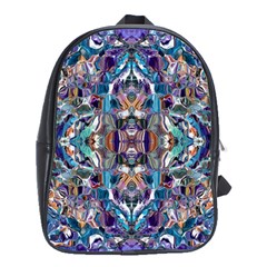  Over The Delta  School Bag (large) by kaleidomarblingart