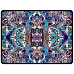  Over The Delta  Fleece Blanket (large) by kaleidomarblingart