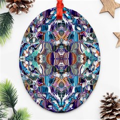  Over The Delta  Ornament (oval Filigree) by kaleidomarblingart