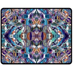  Over The Delta  Two Sides Fleece Blanket (medium) by kaleidomarblingart