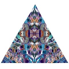  Over The Delta  Wooden Puzzle Triangle by kaleidomarblingart