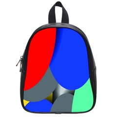 Abstract Circles, Art, Colorful, Colors, Desenho, Modern School Bag (small) by nateshop