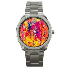 Abstract Design Calorful Sport Metal Watch